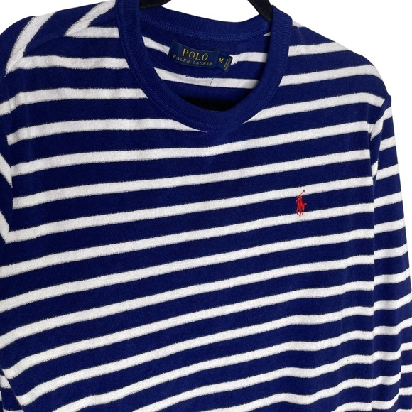 Polo by Ralph Lauren Vintage Long Sleeve Striped Pullover Cotton Top Size Large - Picture 4 of 7